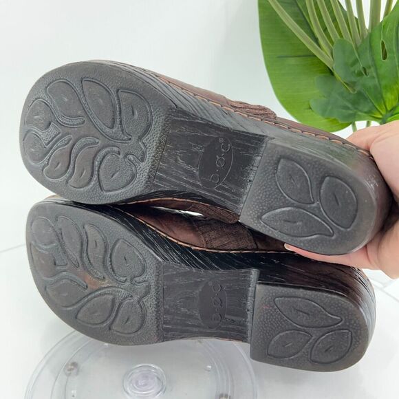 Born Womens Daphnes Clog Size 10 Brown Leather Wedge Heel Work Shoe Comfy - Picture 10 of 15